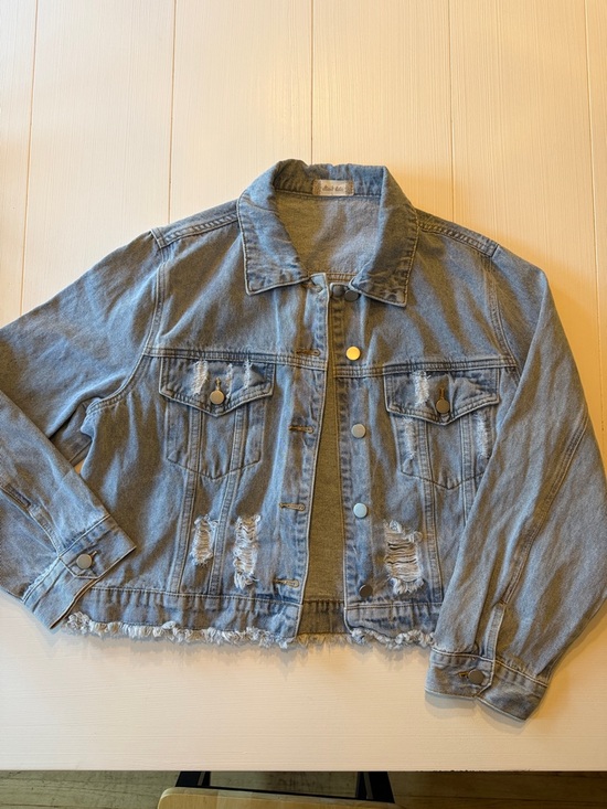 Altar'd State Jackets & Blazers - Altar'd State Light Blue Distressed Denim Jacket